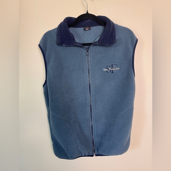 Vintage Made in USA San Francisco embroidered fleece vest size Medium - Picture 3 of 5
